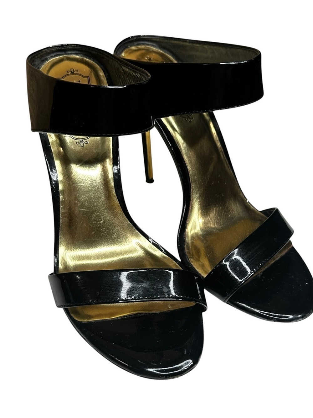 Ted Baker London Black Patent Leather Stiletto Mule Heels Size 38 US 7.5
